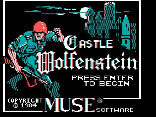 Title Screen of Castle Wolfenstein for DOS